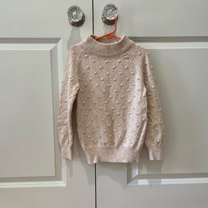 Jamie Kay size 5 bubble gum fleck dotty knit sweater
